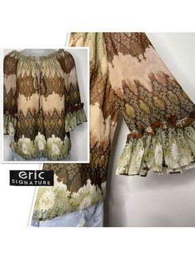 Boho Top by Eric Signature. Size 4